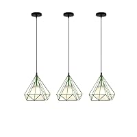 Pendant Lamp 3pcs DIY Bird Cage Lamp Shade Vintage Style Light Holders - Industrial Lighting Metal Lamp Guard 9.8