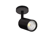 3W5W7W10W12W LED COB Ceiling Light Adjustable Lamp Picture Spotlight Teahouse Black/White Shell Fittings (Color : Black-Warm Light, Size : 10w)
