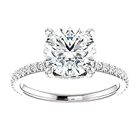 Cubic Zirconia Round Shape 925 Sterling Silver Ring (Ring Size: 6)