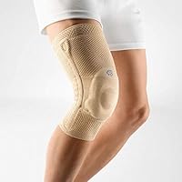 Bauerfeind - GenuTrain - Knee Support Brace - Targeted Support for Pain Relief and Stabilization of The Knee - Size 5, Comfort - Color Nature