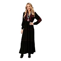 ROPER Western Dress Womens L/S V-Neck Black 03-057-0565-1039 BL