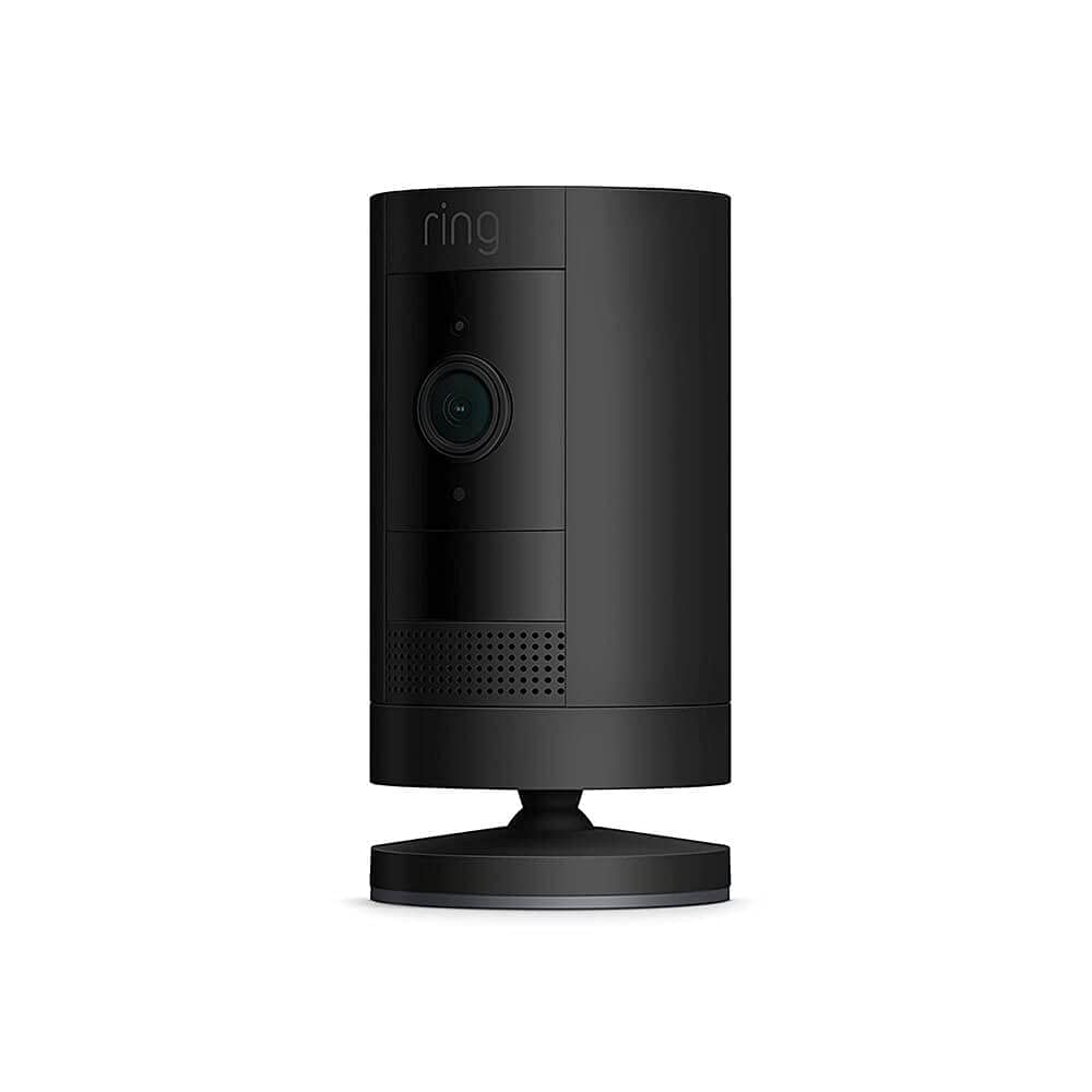 Ring Stick Up Cam Battery HD security camera with custom privacy controls, Simple setup, Works with Alexa - Black