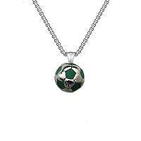 Titantium Soccer Ball Football Pendant Necklace With Free Chain for Men Women