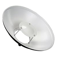 Fotodiox Pro 16in (40cm) All Metal Beauty Dish with Balcar (Alien Bees / Einstein / White Lightning) Insert - Soft White Interior