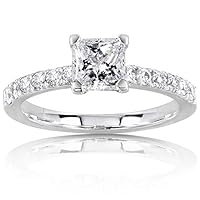 Kobelli Diamond Engagement Ring 1 1/4 Carat (ctw) in 14K White Gold (Certified)