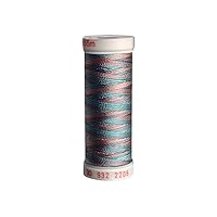 Rayon Thread 30 wt. 180 yd. Turquoise/Coral/Silver