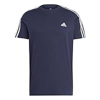 adidas Men's Essentials Single Jersey 3-Stripes Long Sleeve T-Shirt (Pack of 1)