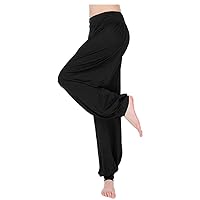 ARJOSA Women's Yoga Harem Pants Flare Loose Baggy Wide Leg Lounge Pajama Bottoms