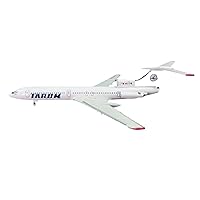 Scale Model Airplane 1:400 Scale for Tarom Airlines Tu-154B YR-TPB Diecasts Collectible Aircraft Model Metal Miniature Plane Plane Set Air Force