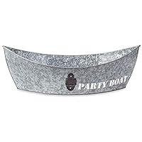 Mud Pie Tin Boat Party Drink Tub with Bottle Opener, 8 1/2