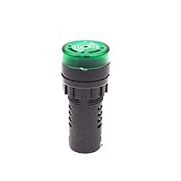 AD16-22SM 22mm Flash Signal Light LED Active Buzzer Beep Alarm Indicator (12v,16MM Green)