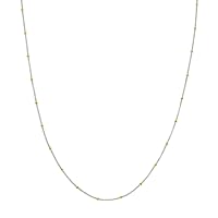 14k Gold Curb Chain Necklace Saturn Chain Jewelry for Women in Yellow Gold White Gold Choice of Lengths 16 18 20 24
