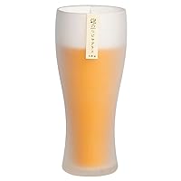 Toyo Sasaki Glass B-21147-600-JAN-P Glass Foaming Beer Glass Tumbler, Made in Japan, Dishwasher Safe, Sold by Case, Clear (Frosted Glass), 12.2 fl oz (360 ml), Pack of 48