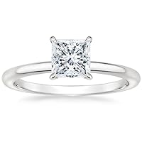 Mois Princess Cut 2.11 Carat Moissanite Engagement Ring, Wedding Ring, Eternity Sterling Silver Ring, Anniversary/Christmas/Birthday/Valentine's Day Jewelry Gift