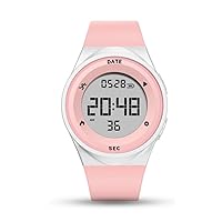 LSB LAOSIBIN Women's Multifunctional Digital Sports Watches, Waterproof Fitness Tracker Watch, Pedometer, Smart Counter LED, Lightweight, Men's Smart Watches, Electronic (Cherry Blossom Powder)