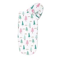 Itzy Ritzy Cocoon & Hat Swaddle Set, Cutie Cocoon Includes Name Announcement Card & Matching Jersey Knit Cocoon & Hat Set, Perfect for Newborn Photos for Ages 0 to 3 Months, On Cloud Pine