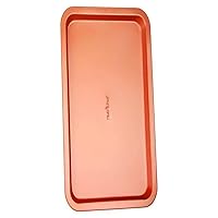NutriChef 16-inch Copper Cookie Sheet Baking Tray, Non-Stick Coated Layer Surface, Great for Food Preparation, Serving, Pastry Dessert Baking, Used for Model Number NCBSCC54