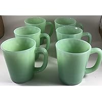 Glass Coffee Mug - USA - American Made - Mosser Glass (6, Jadeite Green)