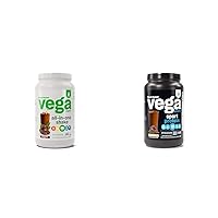 Vega Organic All-in-One Vegan Protein Powder, Chocolate - Superfood Ingredients, Vitamins & Premium Sport Protein Mocha Protein Powder, Vegan, Non GMO, Gluten Free Plant Based Protein Powder