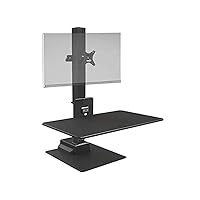 Ergotech Freedom Electric Stand, Includes Full Swivel/tilt E-Stand for one Computer Monitor Screen, Touch of a Button Height Adjustment, 88.2lbs Weight Capacity, VESA Compatible, Black