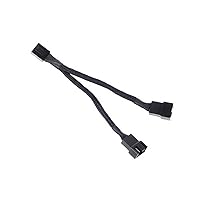 SilverStone Technology All Black Sleeved 1-to-2 Sleeved PWM Fan Splitter Cable (CPF01)