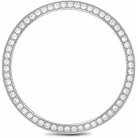 36MM .95CT Bead Set MOISSANITE Diamond Bezel Compatible with Stainless Rolex DATEJUST