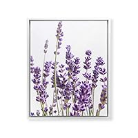 Society6 Anita Bella Jantz Purple Lavender 1 White Framed Art Canvas, 16