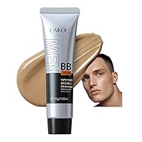 AKARY Hydrating Men BB Cream SPF 15 PA++, Full-Coverage Foundation&Concealer, Mens Face Moisturizer Cream Evens Skin Tone, Oil Control and Cover Flaws, Natural Finish for All Skin Types, Tan 320