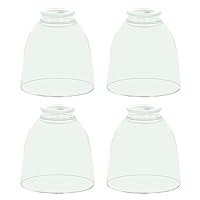 4-Pack Ceiling Fans Covers Replacements, Glass Shade Lampshades Bell Shaped Clear Glass, 1.65In Fitter 5In Height 4.7In Diameter, Glass Shade Replacement for Chandelier Wall Sconces Lights