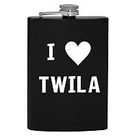 I Heart Love Twila - 8oz Hip Drinking Alcohol Flask