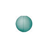 Premium Paper Lantern, Lamp Shade (20-Inch, Parallel Ribbed, Teal) - Rice Paper Chinese/Japanese Hanging Decoration - For Home Decor, Parties, and Weddings