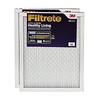 Filtrete 14x30x1 AC Furnace Air Filter, MERV 12, MPR 1500, CERTIFIED asthma & allergy friendly, 3 Month Pleated 1-Inch Electrostatic Air Cleaning Filter, 2-Pack (Actual Size 13.81x29.81x0.78 in)
