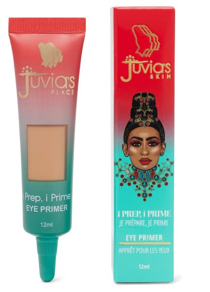 Juvia's Place i Prep, i Prime Eyeshadow Primer - Cream Base Eye Primer, No Crease Eyeshadow Primer, Eye Makeup Addition, Primer Intensifying Glitter, Matte, Shimmer or Metallic Eyeshadow (Medium)