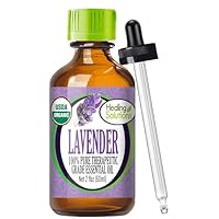 HSO - 1 oz Lavender Essential Oil Organic, Undiluted, Pure Lavender Oil for Hair Diffuser Skin - 60ml
