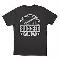 Generic If at First You Don’t Succeed Call Dad Hammer Nail Men's Funny Short Sleeves T-Shirt Black