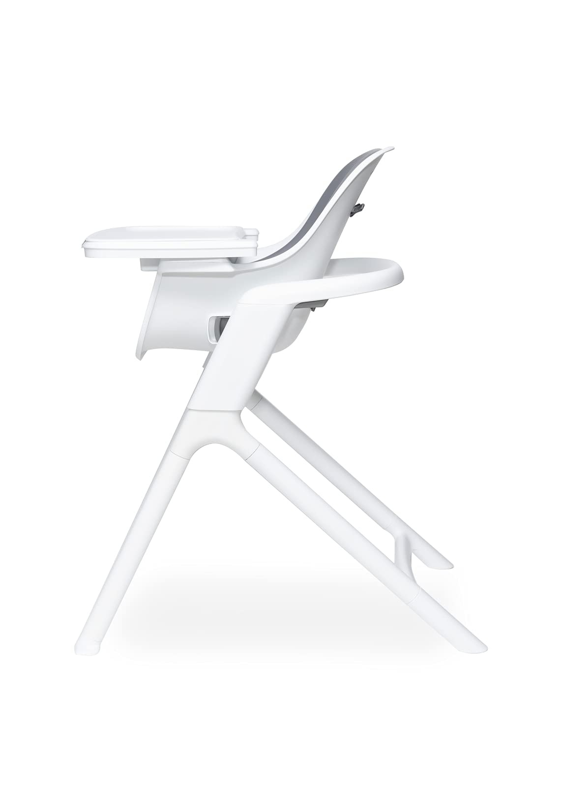 4moms Connect High Chair, One-Handed Magnetic Tray Attachment, White/Grey