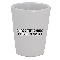 CHESS The Smart People's Sport - 1.5oz Ceramic White Shot Glass