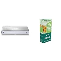 FoodSaver Compact Vacuum Sealer Machine Bundle with Bags and Rolls for Food Preservation