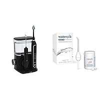 Waterpik Complete Care 9.0 Sonic Electric Toothbrush with Water Flosser, CC-01 Black, 11 Piece Set & Boost Water Flosser Tip with 30 Fresh Mint Whitening Tablets, Whiten Teeth and Remove Stains Gently