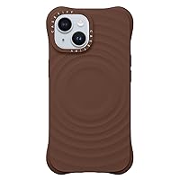 CASETiFY Ripple iPhone 15 Case [ 2X Military Grade Drop Tested/Wave Textured/Compatible with Magsafe ] - Cacao