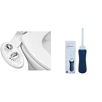 LUXE Bidet NEO 120 - Self-Cleaning Nozzle, Fresh Water Non-Electric Bidet Attachment & Portable Travel Bidet - 450-mL Capacity, Non-Slip, Ergonomic Bottle