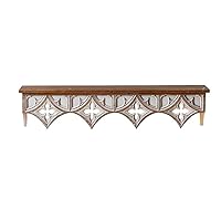 Living Room Decorative Wall Shelf Vintage American Old Dining Room Shelf Background Wall (Color : D, Size : 60 * 18 * 17CM)