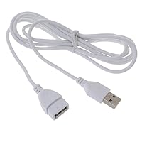 5ft White USB Extension Cables – USB 2.0 Type A Male to A Female Extension Cable for Keyboard Mouse Printer USB Extender Cord