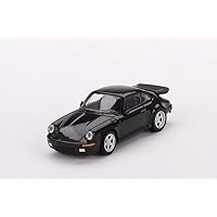 True Scale Miniatures Model Car Compatible with RUF CTR 1987 Black Porsche 911 1/64 Diecast Model Car MGT00556