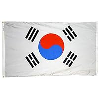 Annin Flagmakers South Korea Flag USA-Made to Official United Nations Design Specifications, 4 x 6 Feet (Model 197609)