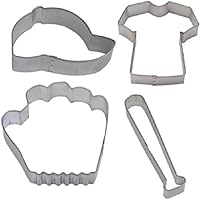 4 Piece Baseball T-Shirt Hat Cookie Cutter - MichaelBazak Store Variety Set