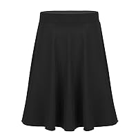 iiniim Big Girls Knee Length High Waist A-Line Pleated Flared Skater Skirt Summer School Uniforms Skirt Casual Daily Dress