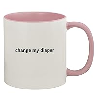Change My Diaper - 11oz Ceramic Colored Inner & Handle Coffee Mug, Pink