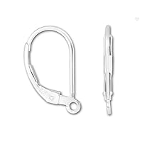 60pcs Adabele Authentic 925 Sterling Silver Hypoallergenic Leverback Earring Hooks Open Loop Earwire Connector for Earrings Jewelry Making SS8-1