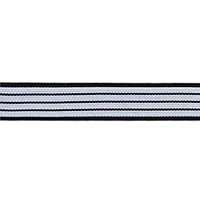 American Crafts 7/8-Inch Woven Horizontal Stripes Ribbon, 3-Yard Spool, Black